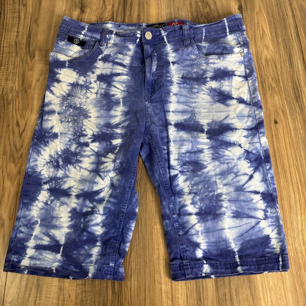 switch remarkable Bermuda Shorts Mens 38 Blue‎ Flat Front Medium Wash